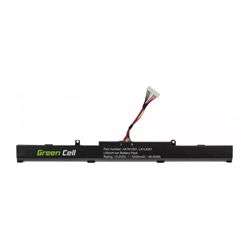 Green Cell GREENCELL Aku Asus A41N1501 jaoks - Li-Polymer 15.2V 4000mAh 60.8Wh 4 elementi Must
