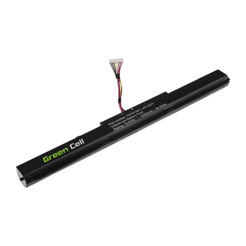 Green Cell GREENCELL Aku Asus A41N1501 jaoks - Li-Polymer 15.2V 4000mAh 60.8Wh 4 elementi Must