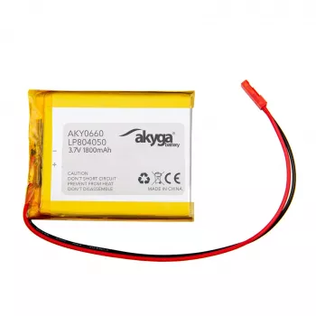 Akyga AKY0660 Li-Po aku 3.7V 1800mAh PCM-ga JST 2.54 2-pin 150mm