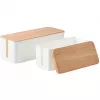 MOZOS KBO-LW-WOOD Bamboo Cable Management Box for Power Strips, Natural Wood