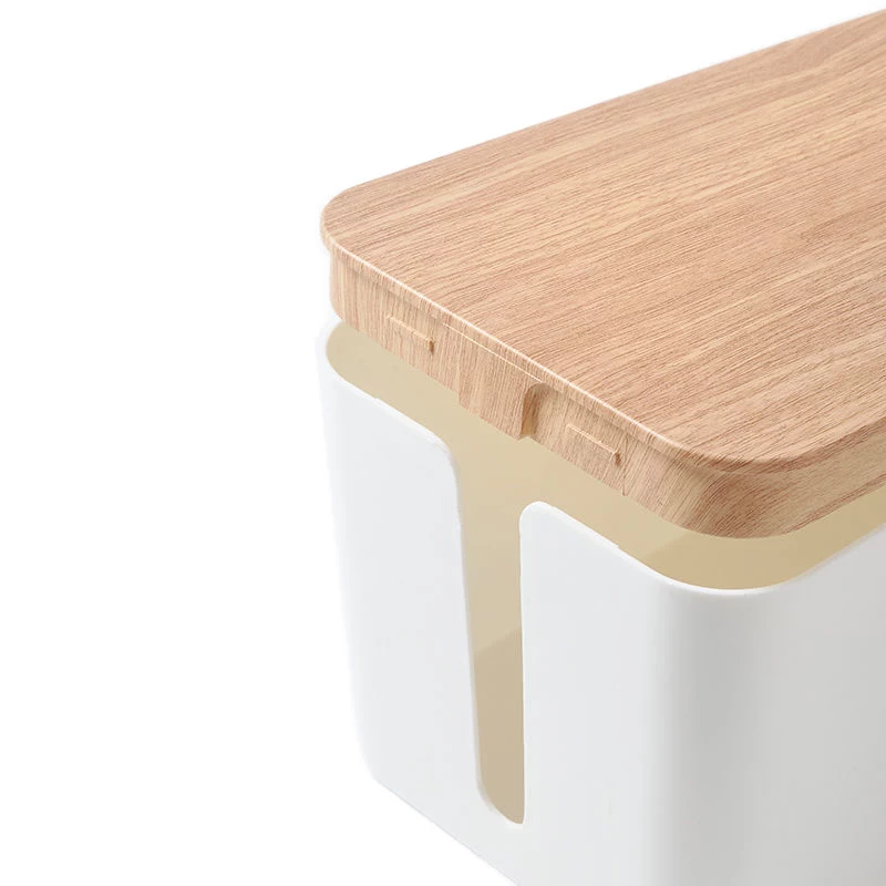 MOZOS KBO-LW-WOOD Bamboo Cable Management Box for Power Strips, Natural Wood