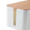 MOZOS KBO-LW-WOOD Bamboo Cable Management Box for Power Strips, Natural Wood