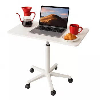 MOZOS SPM4-WH Mobile Laptop Desk with Height Adjustment, White