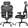 MOZOS ERGO-V Ergonoomiline kontoritool reguleeritava nimmetoe ja peatoega, must