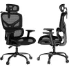 MOZOS ERGO-V Ergonoomiline kontoritool reguleeritava nimmetoe ja peatoega, must