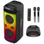 TONSIL Party Dance 1600 Kaasaskantav Bluetooth peokõlar LED-tulede, karaoke, 1600W PMPO, 80W RMS, 10-tollise bassikõlari, TWS, FM-raadio, mikrofoni ja kaugjuhtimispuldiga