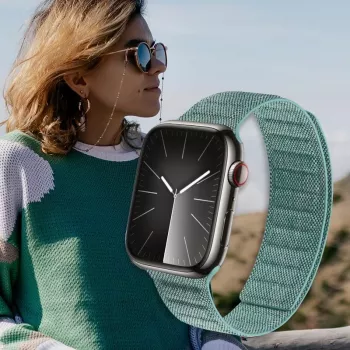 Crong Melange Woven Nylon Apple Watch Strap 38/40/41/42 mm Türkiis