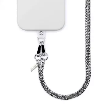 Crong Phone Crossbody Lanyard with Silver Chain - Universal Smartphone Strap