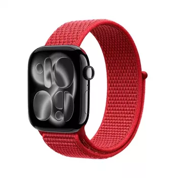 Crong Nylon Sport Loop Apple Watch 38/40/41/42 mm jaoks Punane
