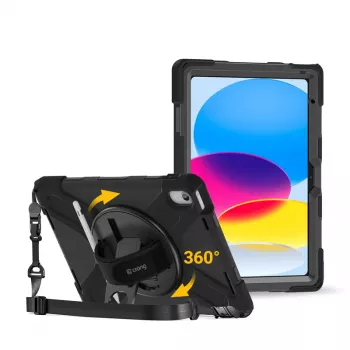 Crong Defender Plus ümbris iPad 11 A16 (2025) / 10.9 inch (2022) jaoks, must