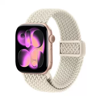 Crong Wave Band Punutud Nailonist Rihm Apple Watch 38/40/41/42 mm (Beež)