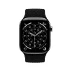 Crong Wave Band Punutud Nailonist Kellarihm Apple Watch 44/45/46/49 mm (Must)