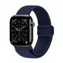 Crong Wave Band Punutud Nailonist Solo Loop Apple Watch 44/45/46/49 mm (Tumesinine)