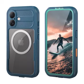 Crong Seal Cover IP68 Waterproof Case for Apple iPhone 17 - Marine Blue