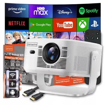 Zenwire PrimeView IMC460 Pro Mini Projektor Kaasaskantav Android 14 WiFi