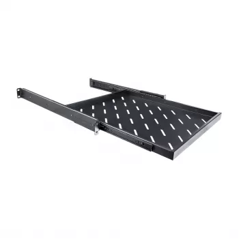 RACKTEL RL-P800W 1U 19-tolline välitõmmatav riiul 800 mm sügavusele kappi, 50 kg kandevõime, must