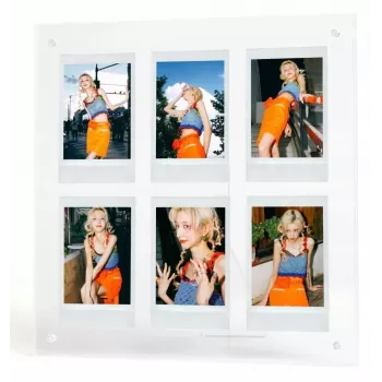 LOVEINSTANT Seisev pildiraam 6 fotole, ühilduv Fujifilm Instax Mini / Xiaomi / Polaroid / Canon / HP / Kodak - Zink / läbipaistev