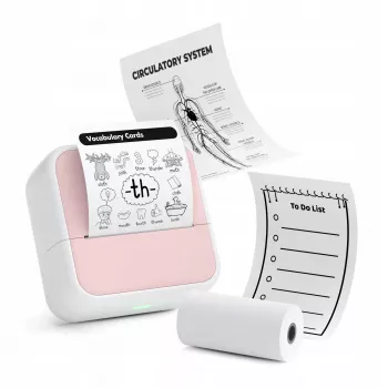 LOVEINSTANT S1 Bluetooth Termoprinter fotode, kleebiste, märkmete, siltide jaoks, 53mm, 203dpi, roosa