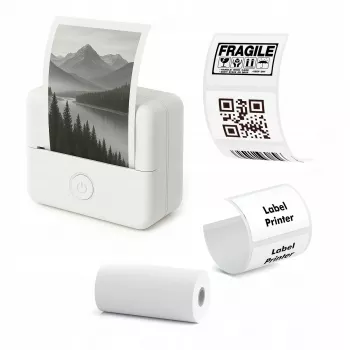 LOVEINSTANT X6 Bluetooth termoprinter fotodele, siltidele, märkmetele, kleebistele, AI rakendusega, valge