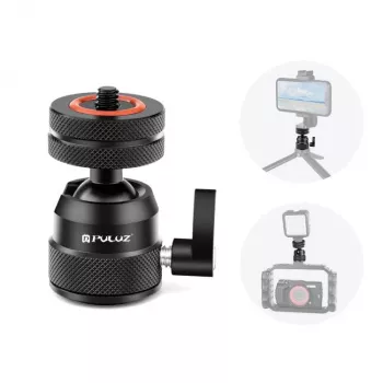 PULUZ Kupepea kaamerale 3D 1/4 inch keermega 2x Cold Shoe ISO kuni 3kg PU1057B