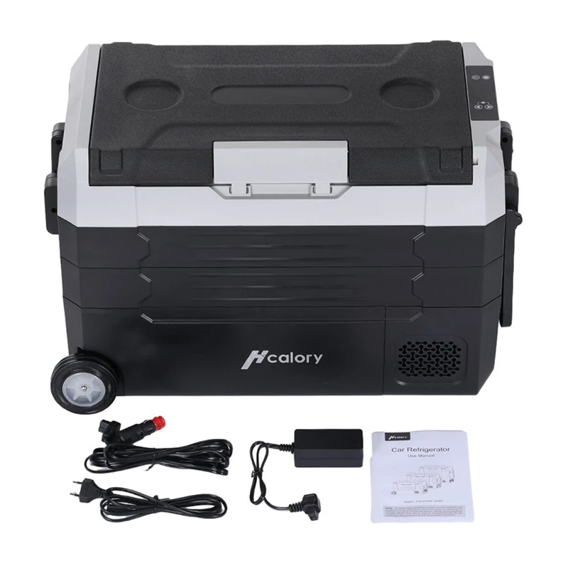HCALORY D55M+ Autojahuti Bluetoothiga, 55L, Kompressor, -20°C kuni +20°C, DC 12V/24V, AC 100-240V, Must