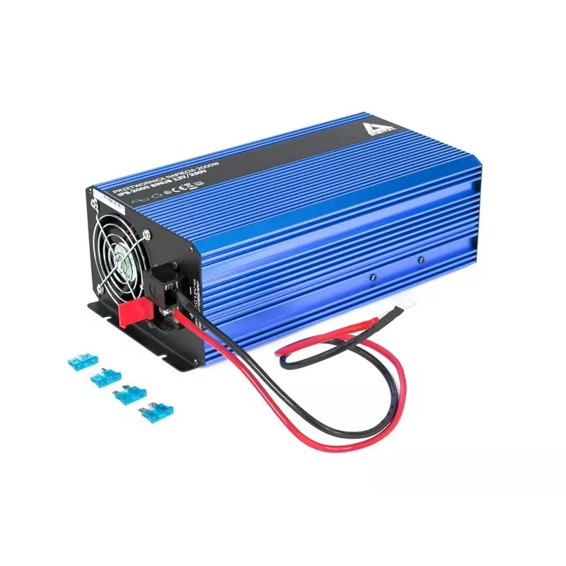 AZO Digital 12 VDC / 230 VAC muundur SINUS IPS-2000S 2000W puhas siinuslaine inverter