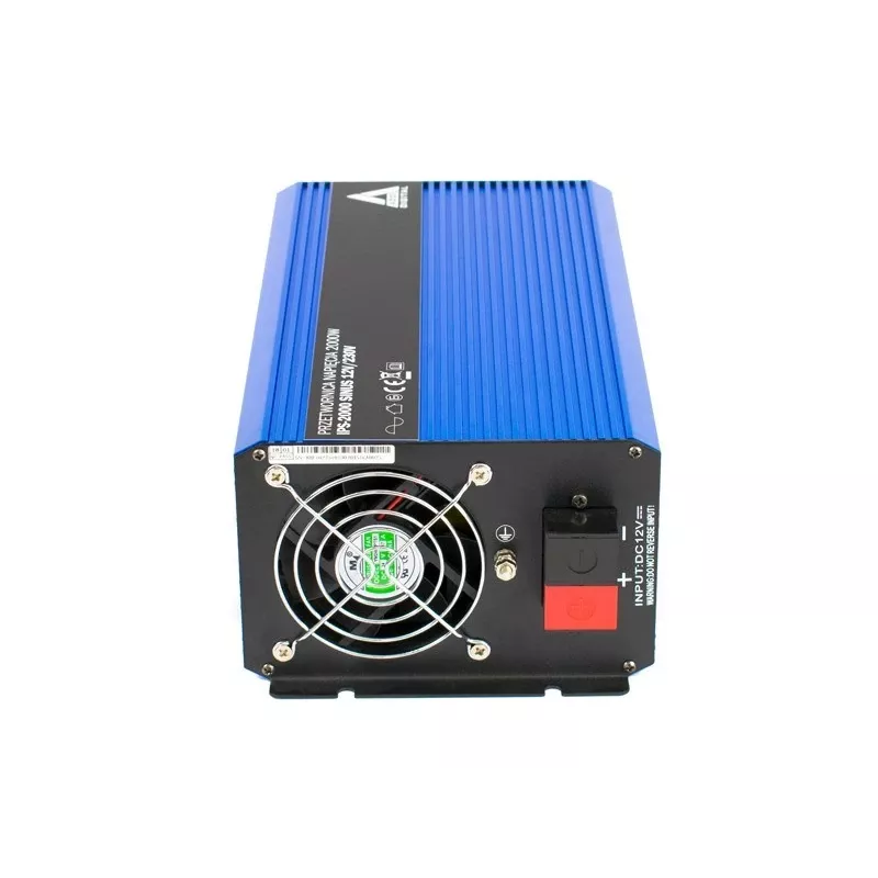 AZO Digital 12 VDC / 230 VAC muundur SINUS IPS-2000S 2000W puhas siinuslaine inverter