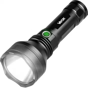 VAYOX VA0109 laetav taktikaline taskulamp, 1900 lm, 20 W, 5000 mAh, USB-C, IPX5