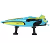 LEAN TOYS RC Water Boat 2.4G Yellow-Turquoise Waterproof Remote Control