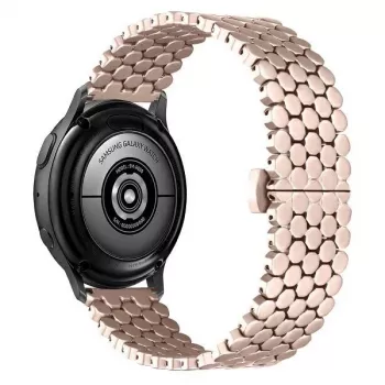 Beline Watch Strap 20mm Metal Honeycomb Rose Gold
