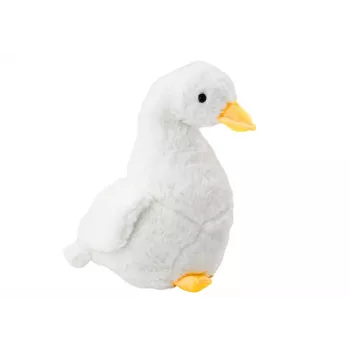 LEAN TOYS Valge plushani hanemaskott, pehme plushpart 30 cm