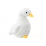 LEAN TOYS Valge plushani hanemaskott, pehme plushpart 30 cm
