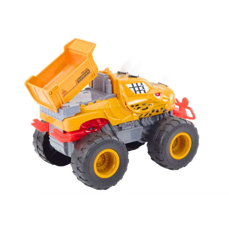 LEAN TOYS Maastikuauto Dinosaurus Hõõrdveoga Kallurauto Oranž