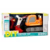 LEAN TOYS Cartoon Crawler Excavator 3D Wooden Puzzle Kit - Orange