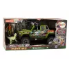 LEAN TOYS Off-Road Hunting Car Hunter Dinosaur Lights Sounds Green