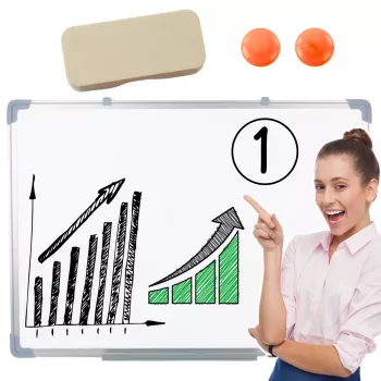 LEAN Magnetic Dry Erase Board Sponge 2 Magnets 45x60cm