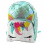 LEAN Children's Quilted School Backpack Unicorn Turquoise 32cm