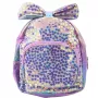 LEAN Laste seljakott sädeline lilledega kaarega lilla 22cm 2.8L