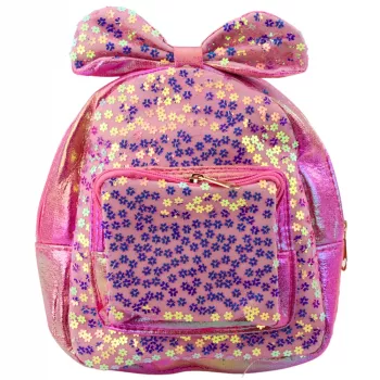 LEAN Laste seljakott litrite, lillede ja kaarega, roosa, 22cm, 2.8L