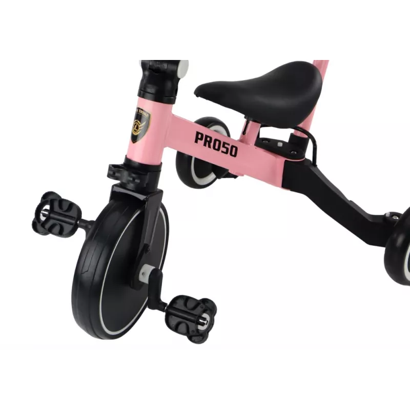 LEAN TRIKE PRO50 Kolmerattaline jalgratas tõukekäepidemega roosa