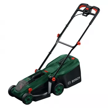Bosch Rotak 18V-34 Akumuruniiduk koos algkomplekti ja multšimispistikuga (C)