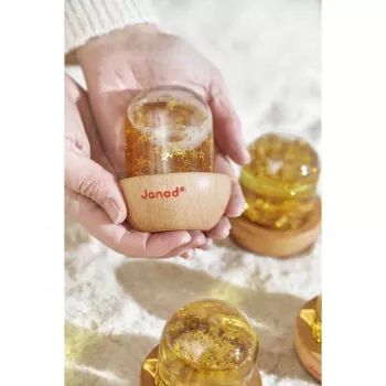 Janod Sensory Snow Globe Ball Yellow 12m+