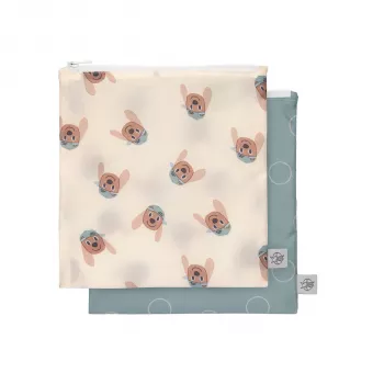 Lassig Snack Bag Set 2 Pieces Tiny Team Doggy Beige/Brown