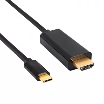 Akyga AK-AV-18 USB-C – HDMI kaabel, 4K, 1,8 m, must