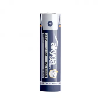 Akyga AKY2462 INR18650-33.5M-PCM Li-Ion 3.6V / 3350mAh laetav aku kaitsega