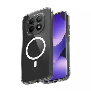 Crong Hybrid Clear Magnetic Case for Xiaomi Redmi Note 15 Pro 5G, Transparent