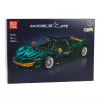 LEAN TOYS Ehitusklotsid Sportauto Roheline 1:8 P1 3268tk