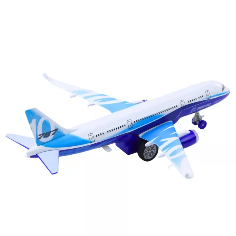 LEAN TOYS Reisilennuk tagasitõmbemootori, metalli, tulede ja helidega, 23 cm