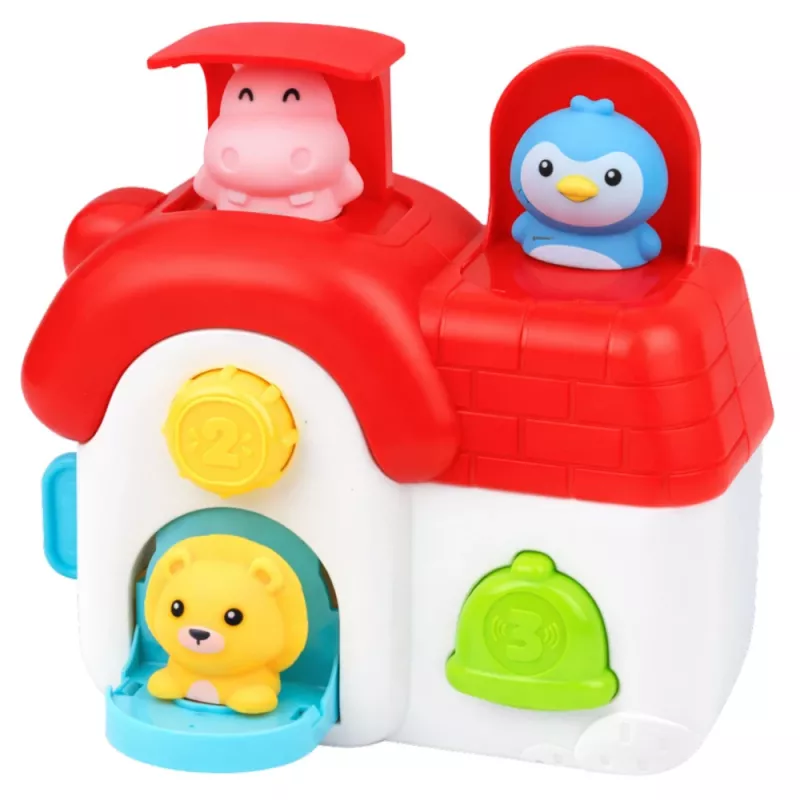 LEAN TOYS Interaktiivne Õppemaja Väikelastele - Hüpikloomad