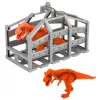 LEAN TOYS Dinosauruste transpordikomplekt: veok, puksiirauto, helikopter, tuled, heli